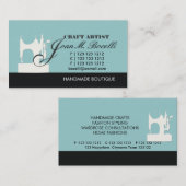 Carte De Visite Machines à coudre à mâcher noir d'époque (Devant / Derrière)