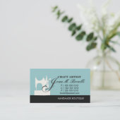 Carte De Visite Machines à coudre à mâcher noir d'époque (Debout devant)