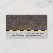 Carte De Visite Machines de construction | Excavateur (Dos)