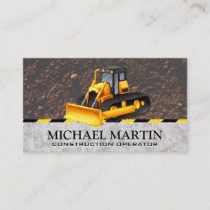 Carte De Visite Machines de construction   Excavateur