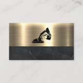 Carte De Visite Machines de construction | Or métallique (Dos)