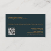 Carte De Visite Machines et métaux (Dos)