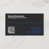 Carte De Visite Machines et métaux (Dos)