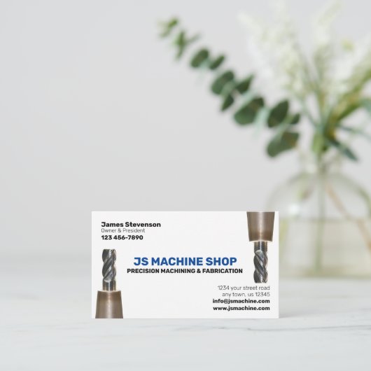 Carte De Visite Machines et métaux (Debout devant)