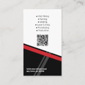 Carte De Visite Machines et métaux (Dos)