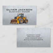 Carte De Visite Machines lourdes de construction | Bulldozer (Devant / Derrière)