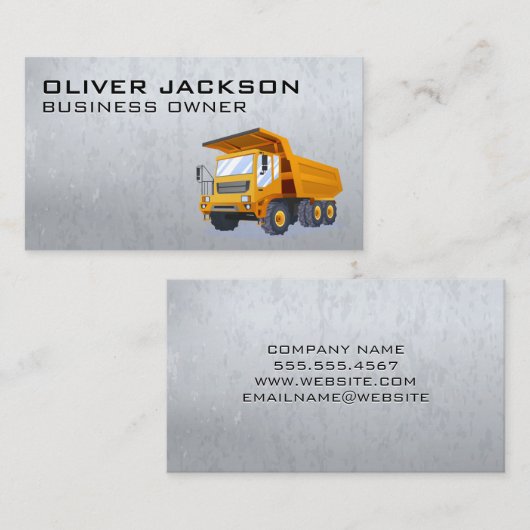 Carte De Visite Machines lourdes de construction | Constructeurs (Devant / Derrière)