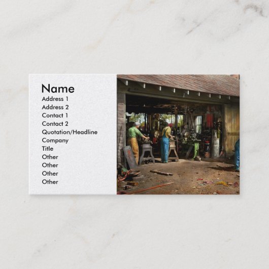 Carte De Visite Machiniste - Machinistes de Jardin 1942 (Devant)