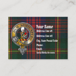 Carte De Visite MacLennan Tartan & Badge