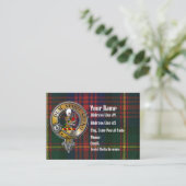 Carte De Visite MacLennan Tartan & Badge (Debout devant)