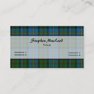 Carte De Visite MacLeod Traditionnel Tartan Plaid Personnalisé
