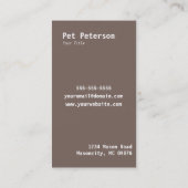 Carte De Visite Maçonnerie de tailleur de pierres (Dos)