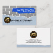 Carte De Visite Maçonnerie en brique créative Travaux de construct (Devant / Derrière)