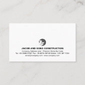 Carte De Visite Maçonnerie en pierre de brique Mason Construction  (Dos)