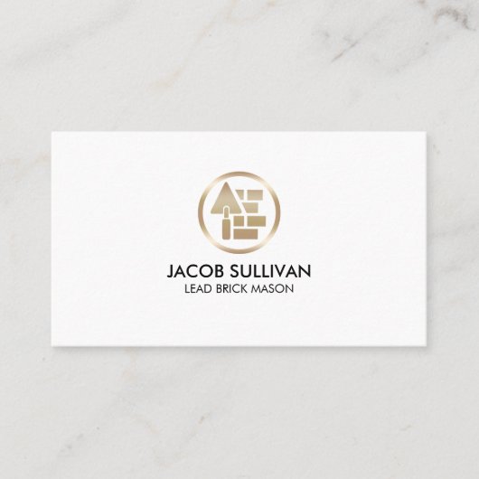 Carte De Visite Maçonnerie en pierre de brique Mason Construction  (Devant)