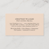 Carte De Visite Maçonnerie moderne en brique et pierre (Dos)