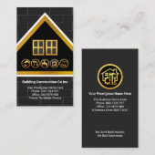 Carte De Visite Maçonnerie spéciale sur le toit en briques noires (Devant / Derrière)