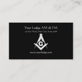 Carte de visite maçonnique (Dos)