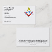 Carte de visite maçonnique 1 (Devant / Derrière)