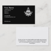 Carte de visite maçonnique 2 (Devant / Derrière)