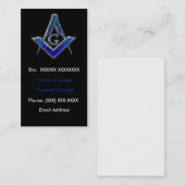 Carte de visite maçonnique 2 (Devant / Derrière)