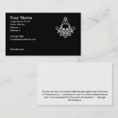 Carte de visite maçonnique 2 (Devant / Derrière)