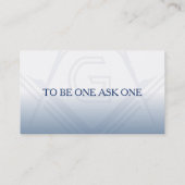 Carte de visite maçonnique | Marine Blue Gold Free (Dos)
