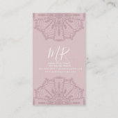 Carte de visite Macramé Yoga Mandala Rose Blush Bo (Dos)