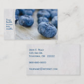 Carte De Visite Macro bleuets avec gouttelettes d'eau (Devant / Derrière)
