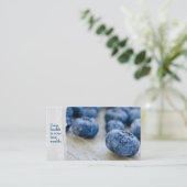 Carte De Visite Macro bleuets avec gouttelettes d'eau (Debout devant)