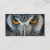 Carte De Visite Macro hibou noir et blanc (Dos)