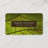 Carte De Visite Macro Leaf, Rustic (Devant)