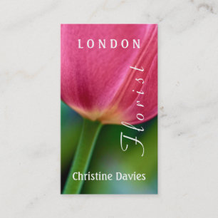 Carte De Visite Macro photograhy de tulipe pourpre, fleuriste