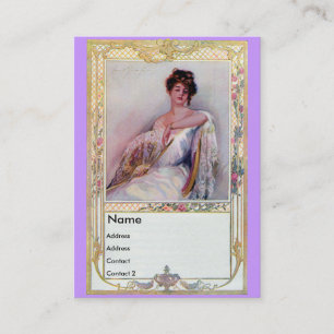 Carte De Visite Madame avec la fan