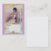 Carte De Visite Madame avec la fan (Devant / Derrière)