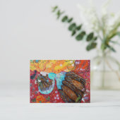 Carte De Visite Madame de nature et les saisons de l'année (Debout devant)