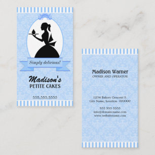 Carte De Visite Madame élégante Silhouette Cupcake