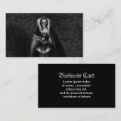 Carte De Visite Madame gothique de crâne (Devant / Derrière)