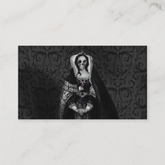 Carte De Visite Madame gothique de crâne (Devant)