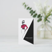 Carte De Visite Madame Illustration Office d'affaires (Debout devant)