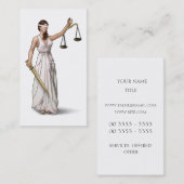 Carte De Visite Madame Justice Illustration (Devant / Derrière)