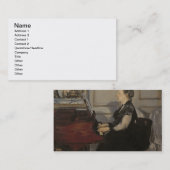 Carte De Visite Madame Manet au piano, 1868 de Manet | (Devant / Derrière)
