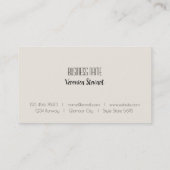 Carte De Visite Madame noire Butterfly de beauté (Dos)