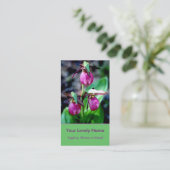 Carte De Visite Madame pantoufle I, plaisir vert magenta rose de (Debout devant)