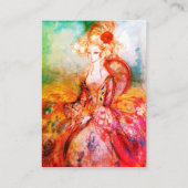 Carte De Visite MADAME POMPADOUR Beauté Mode Cheveux Or Jaune (Dos)