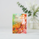 Carte De Visite MADAME POMPADOUR Beauté Mode Cheveux Or Jaune (Debout devant)