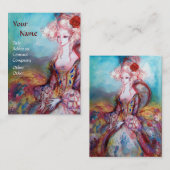 Carte De Visite MADAME POMPADOUR Maquillage de beauté Artiste Plat (Devant / Derrière)