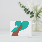 Carte De Visite Madame Profile Card Green de Deco (Debout devant)