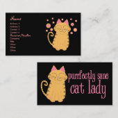 Carte De Visite Madame raisonnable de chat de Purrfectly (Devant / Derrière)