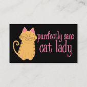 Carte De Visite Madame raisonnable de chat de Purrfectly (Dos)